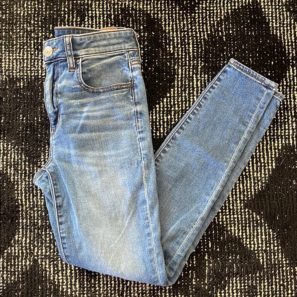 American Eagle Outfitters Blue Skinny Jeans Versatile Style